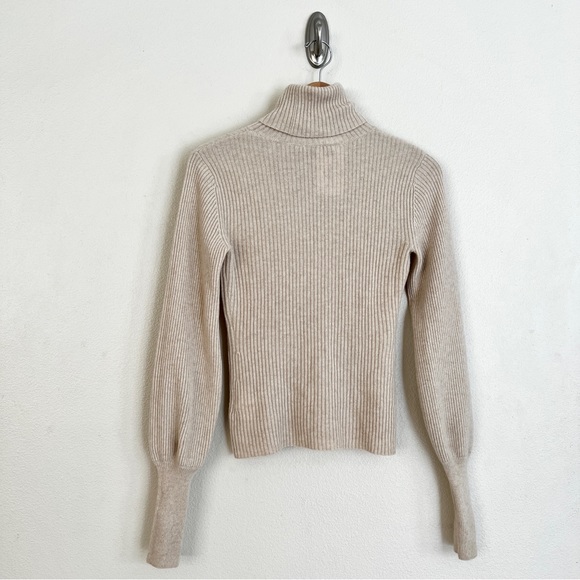 REFORMATION Cashmere Turtleneck Sweater in Sand Beige - Picture 10 of 13